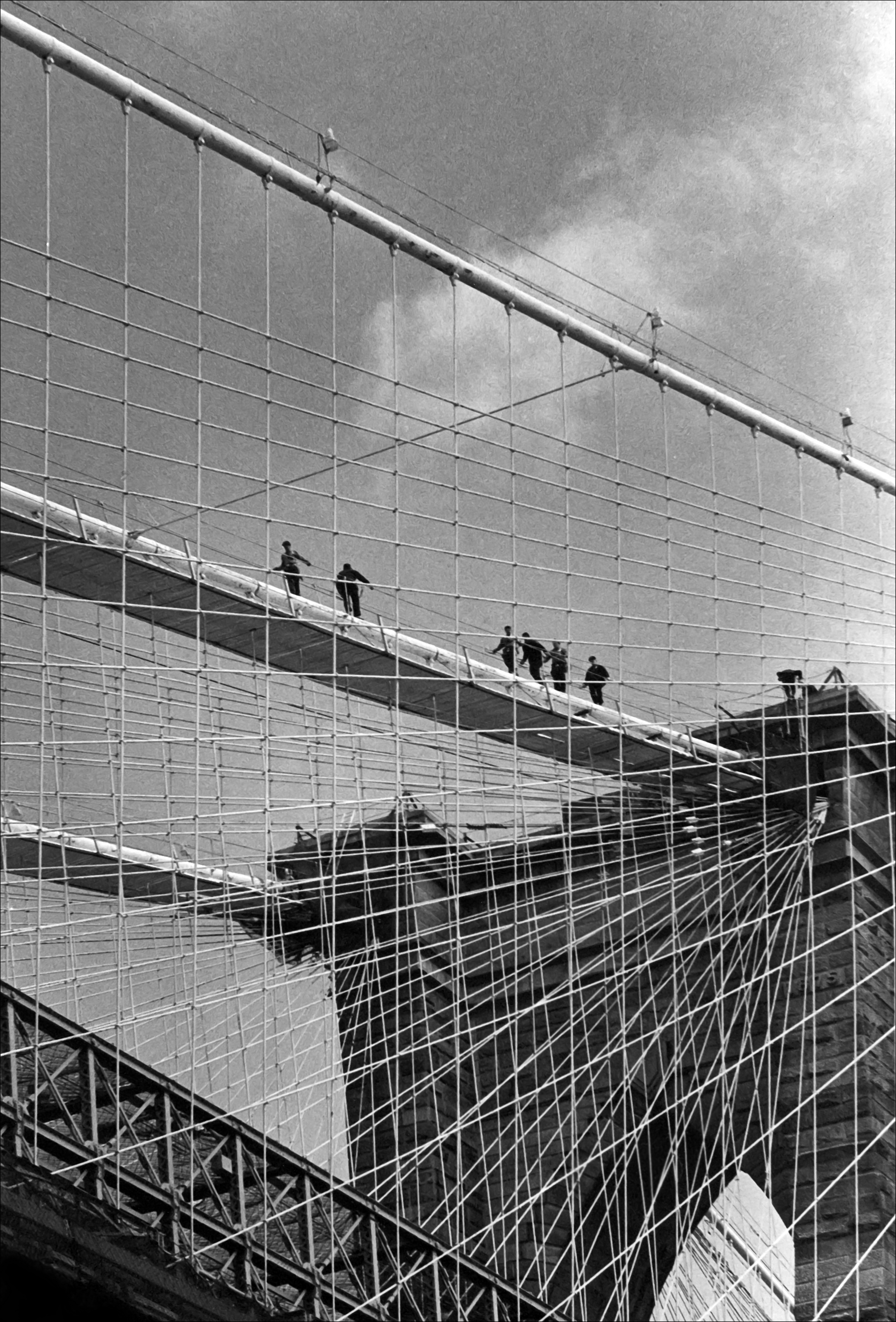 Bridge Workers Brooklyn Bridge NYC